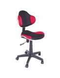Scaun birou copii SL G2, Ergonomic, Stofa, Inaltime reglabila, Cadru polipropilena, 60 kg, Rosu/Negru