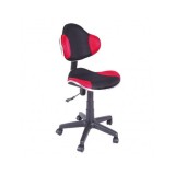 Scaun birou copii SL G2, Ergonomic, Stofa, Inaltime reglabila, Cadru polipropilena, 60 kg, Rosu/Negru