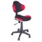 Scaun birou copii SL G2, Ergonomic, Stofa, Inaltime reglabila, Cadru polipropilena, 60 kg, Rosu/Negru