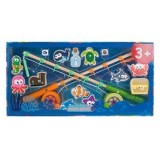 Set de Pescuit Magnetic din Lemn cu 2 Undițe, Multicolor, CMCLASS