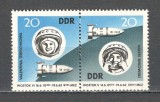 D.D.R.1963 Cosmonautica:Vostok 5 si 6-pereche SD.136