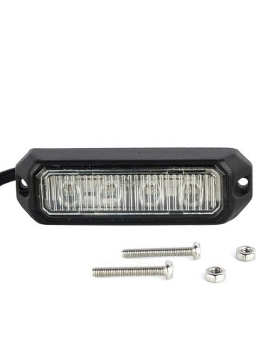 Lampa Stroboscop de avertizare lumina portocalie 12/24v cu 4 Led 52026-4K-AMBER