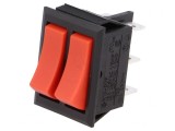 Comutator Balansier Dublu ON-ON 10A 250V Roșu
