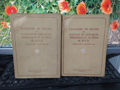 Culegere de decizii ale Tribunalului Suprem 1952-1954 vol 1-2 București 1955 204 foto