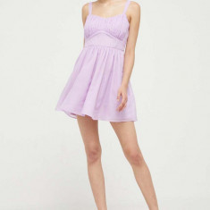 Abercrombie & Fitch rochie culoarea violet, mini, evazati