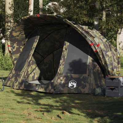 vidaXL Cort de pescuit pentru 5 persoane, camuflaj, impermeabil foto