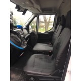 2+1 Huse Scaune pentru IVECO DAILY 2016+ Microbuze Negru Piele Eco