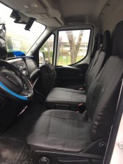 2+1 Huse Scaune pentru IVECO DAILY 2016+ Microbuze Negru Piele Eco