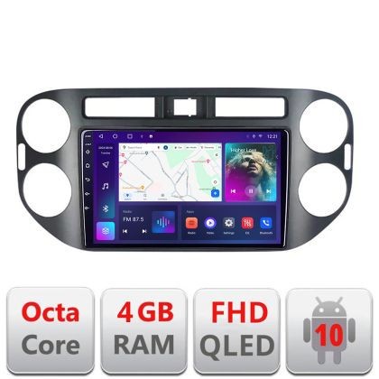 Navigatie VW Tiguan 2009-2015 Android Ecran QLED octa core 4+64 carplay android auto KIT-489v2+EDT-E309V3 CarStore Technology