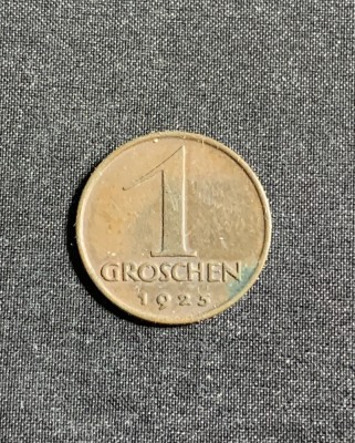 Moneda 1 groschen 1925 Austria foto