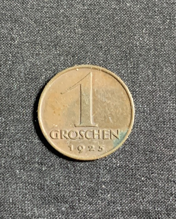 Moneda 1 groschen 1925 Austria