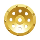 Disc diamantat segmentat PCD tip cupa 180x22.23, slefuit beton, piatra, travertin, mozaic, pavaj, caramida Breckner Germany