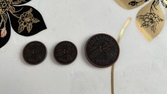 lot 3 piese 1 leu 2 lei 5 lei 1922 probe monetare r e p l i ci foto
