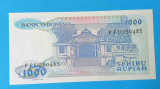 Bancnota Indonezia 1000 Seribu Rupiah 1987 - serie PFU250485 - UNC Superba