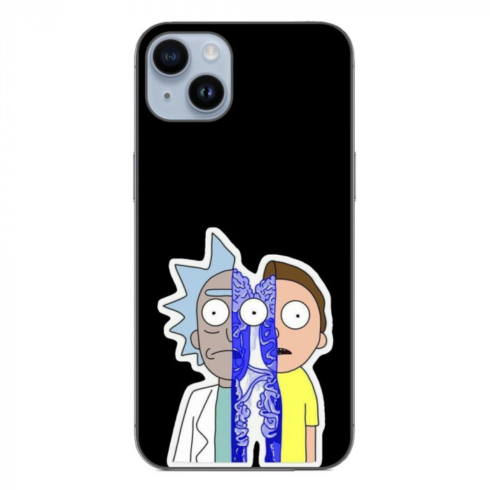 Husa compatibila cu Apple iPhone 15 Plus Silicon Gel Tpu Model Rick And Morty Connected