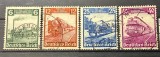 Cumpara ieftin Germania / Deutsches Reich 1935 Seria Completă "100 de Ani de Căi Ferate Germane (6 Rpf, 12 Rpf, 25 Rpf, 40 Rpf) Ștampilată Bahnpost - CKL2