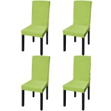 Cumpara ieftin Huse de scaun elastice drepte, 4 buc., verde