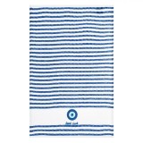 Prosop Pahare, Good Luck, Alb cu Dungi Bleu, 60x40 cm, Broderie Ochi, Oem