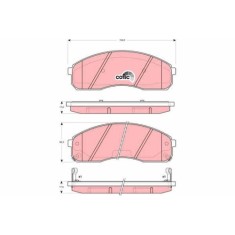 Placute frana Kia Carnival 1 (Up), Carnival 2 (Gq), 2.5 V6, 2.9 TDi, 2.9 CRDi, punte fata, cu indicator uzura acustic, TRW