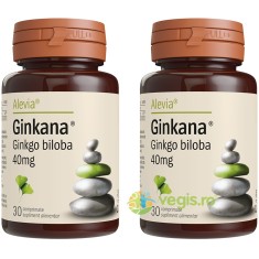 Pachet Ginkana Ginkgo Biloba 40mg 30cpr+30cpr