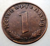 B.132 GERMANIA 1 REICHSPFENNIG 1939 D EROARE, Europa, Bronz