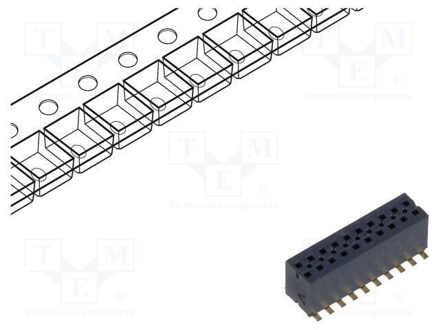 Conector şiruri pini tată 20 PIN 1,27mm aurit SMT SAMTEC