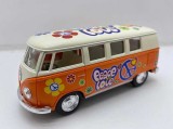 Macheta Volkswagen samba bus * Flower Power * portocaliu