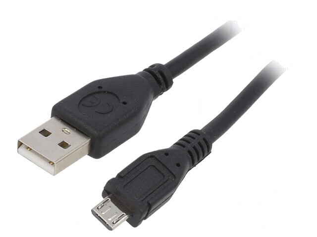 Cablu USB 2.0 A la Micro B 3m Negru Aurit