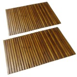 Cumpara ieftin Covor pentru baie din lemn de salcam 80 x 50 cm, 2 buc.