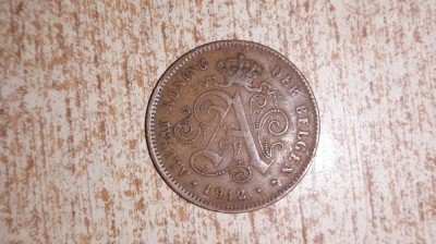 2 cents 1912- Belgia foto
