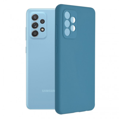 Husa pentru Samsung Galaxy A52 4G / A52 5G / A52s 5G, Techsuit Soft Edge Silicone, Denim Blue foto