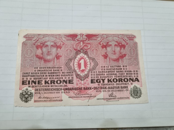 bancnota austria 1 kr 1916