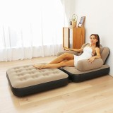 Fotoliu gonflabil extensibil, dimensiuni 198 x 100 x 70 cm, din PVC, cu suprafata anti-alunecare, negru