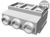 Regletă Conexiuni PCB Unghi 90&deg; 3 Piste 10,16mm