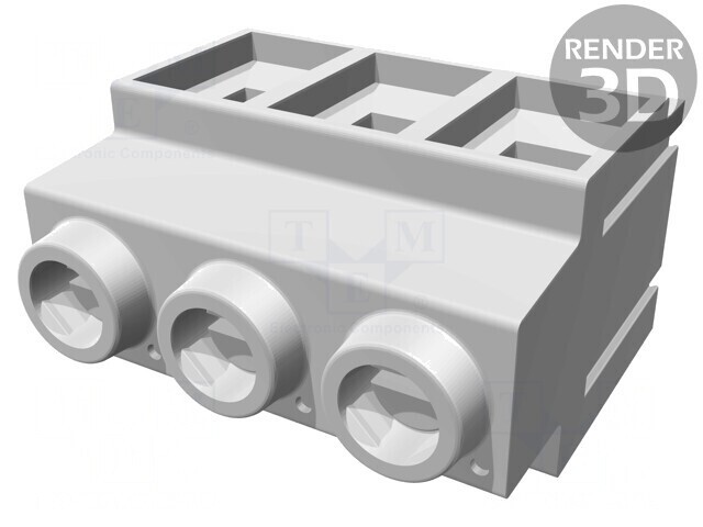 Regletă Conexiuni PCB Unghi 90&deg; 3 Piste 10,16mm