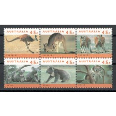 Australia 1994 Mi 1402/07 bloc MNH, nestampilat - Canguri si koala