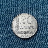 1b - 20 Centavos 1967 Brazilia, America Centrala si de Sud