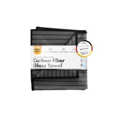 Lavetă microfibră cu carbon pentru sticlă Chemicalworkz Carbon Fiber Glass Towel 360GSM, 40&times;40cm