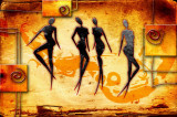 Tablou canvas Africa retro vintage arta70, 75 x 50 cm
