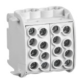 Clema de derivatie Cu-Al 35mmp 4 intrari - 4 iesiri gri Schrack IKA26212