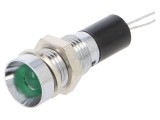 Lampă LED convexă verde 12VDC &Oslash;8mm pentru PCB - MENTOR