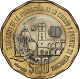 Mexic 20 Pesos 2019 - (500th Anniversary of Veracruz) 30 mm, KM-991 UNC !!!, America de Nord