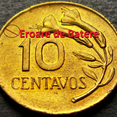 Moneda EXOTICA 10 CENTAVOS - PERU, anul 1966 *cod 2271 A = UNC - EROARE MATRITA