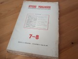 STUDII TEOLOGICE NR.7-8/1951 TEXTE DE GALA GALACTION, JUSTIN MOISESCU, PR. OLIMP CĂCIULĂ, PR. GRIGORIE MARCU SI ALTII