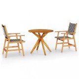 Set mobilier gradina, 3 piese, lemn masiv de acacia