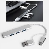 HUB TYPEC&amp;USB ADAPTOR 3.0&amp;2.0 4PORT