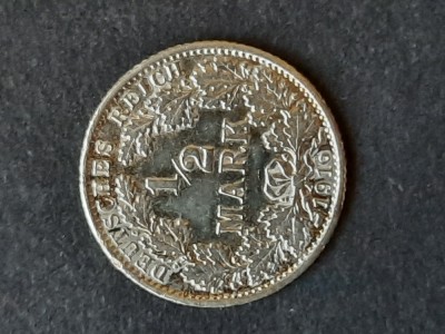 1/2 Mark 1916, litera G, Germania - B 5902 foto