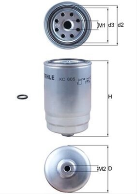 Filtru combustibil MAHLE KC605D
