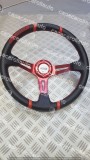Volan Sport Racing Universal, Rosu, Design Ergonomic, Control Precis, Materiale Rezistente