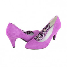 Pantofi cu toc dama - Marco Tozzi violet - Marimea 35